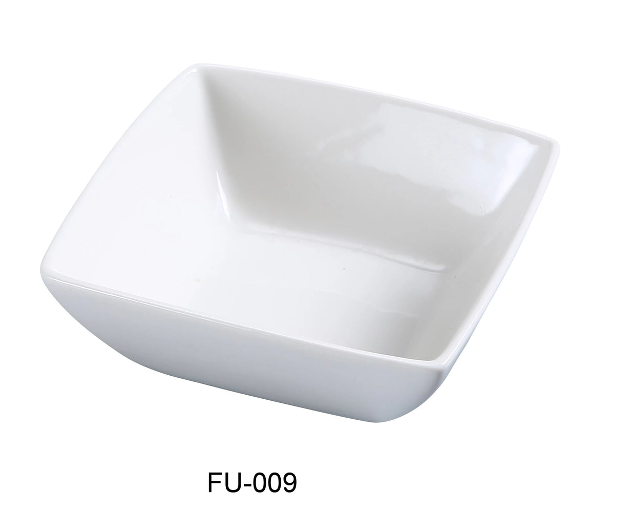 Yanco FU-009 9" X 3 5/8"H SQUARE BOWL 72 OZ
