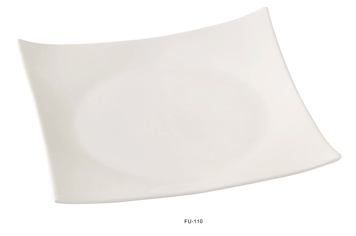 12 Pack Yanco FU-110 10 1/2" SQUARE SUSHI PLATE