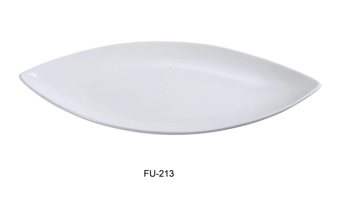 12 Pack Yanco FU-213 13" X 7" OVAL PLATE