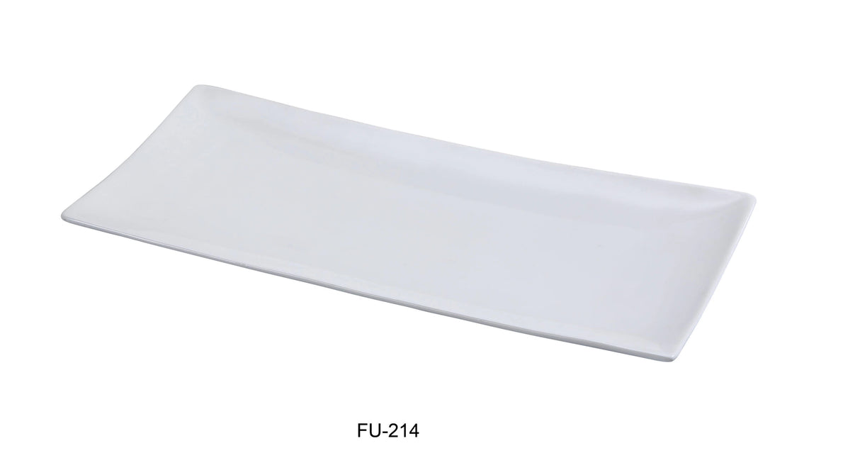 Yanco Fuji 13 1/2" X 6 1/2" Rectangular Sushi Plate 长方寿司盘