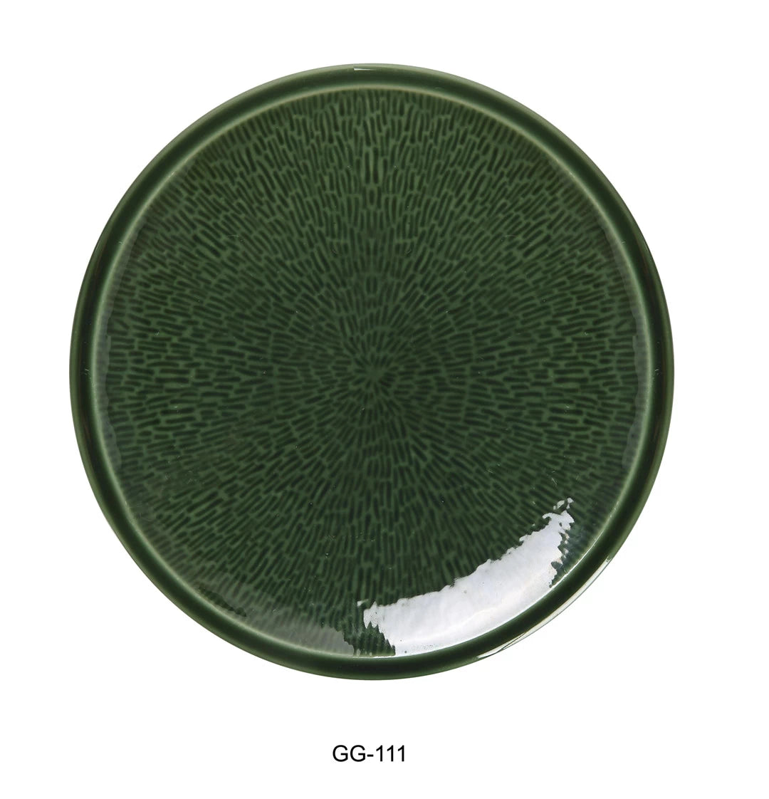 Yanco Green Gem 11 1/4" X 1 1/2" Coupe Round Plate