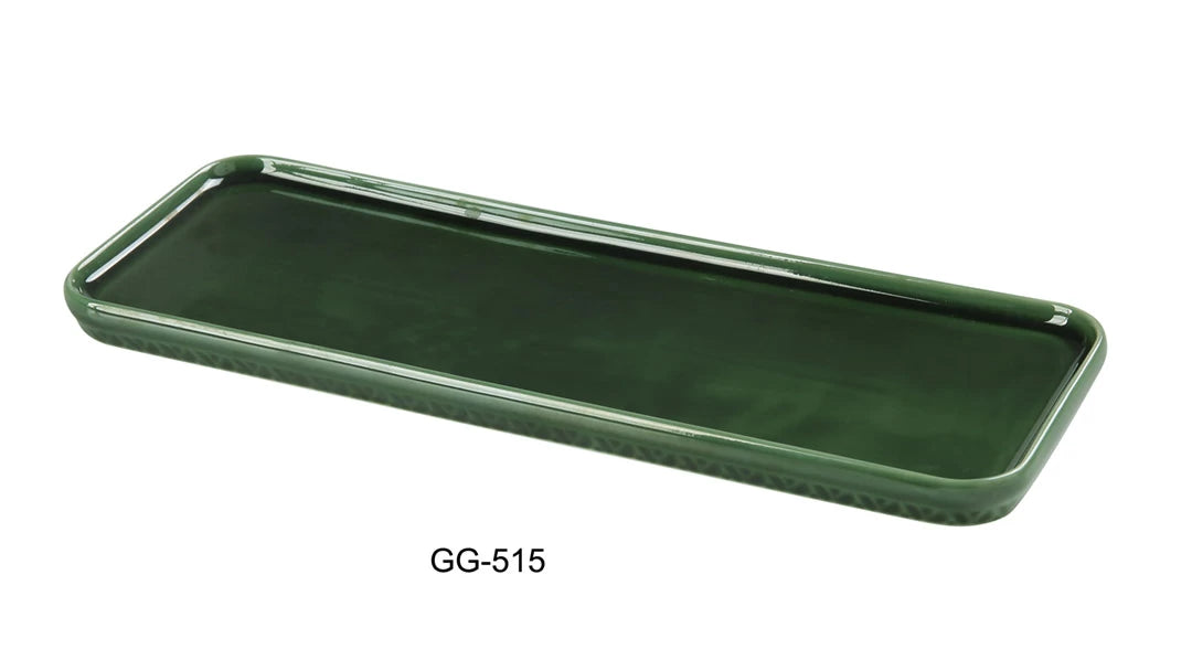 Yanco Green Gem 16" X 5 5/8" X 3/4" Rectangular Plate