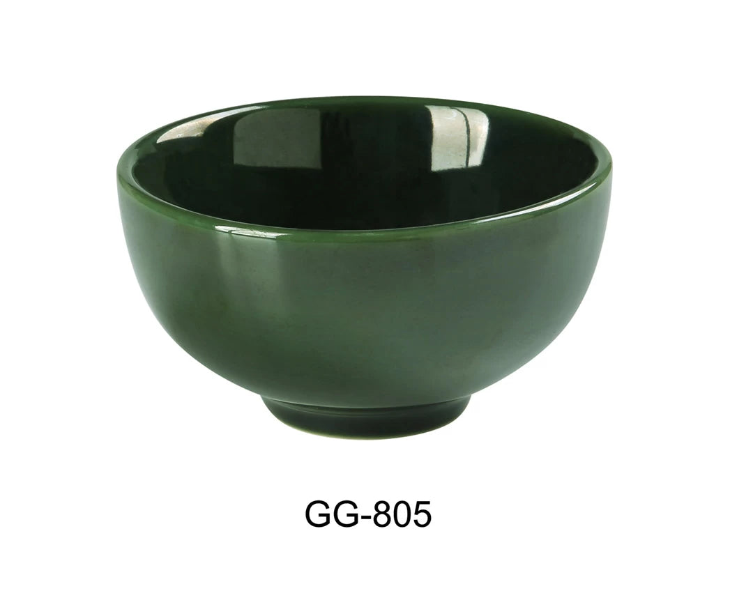 Yanco Green Gem 4 1/2"X2 3/8" Soup Bowl 9 Oz