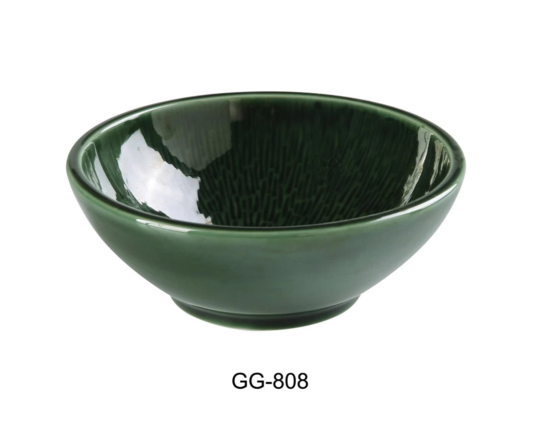 Yanco Green Gem 8 1/8" X 2 5/8" Noodle Bowl 32 Oz