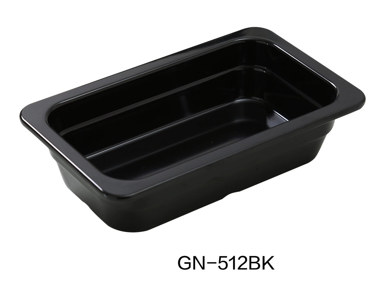 Yanco GN PAN COLLECTION 12.8 英寸 X 6.93 英寸 X 2.56 英寸 / 325 X 176 X 65 毫米 PAN,GN 1/3 黑色