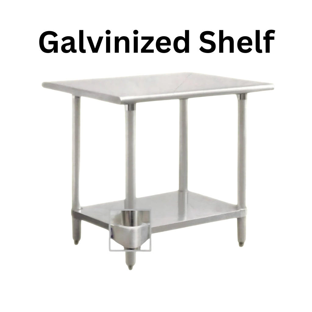 Galvinized Shelf Stainless Steel Work Table