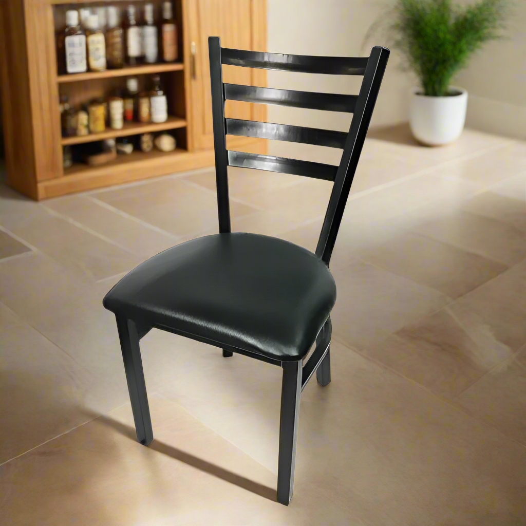 H4 Black Backrest Iron Chair