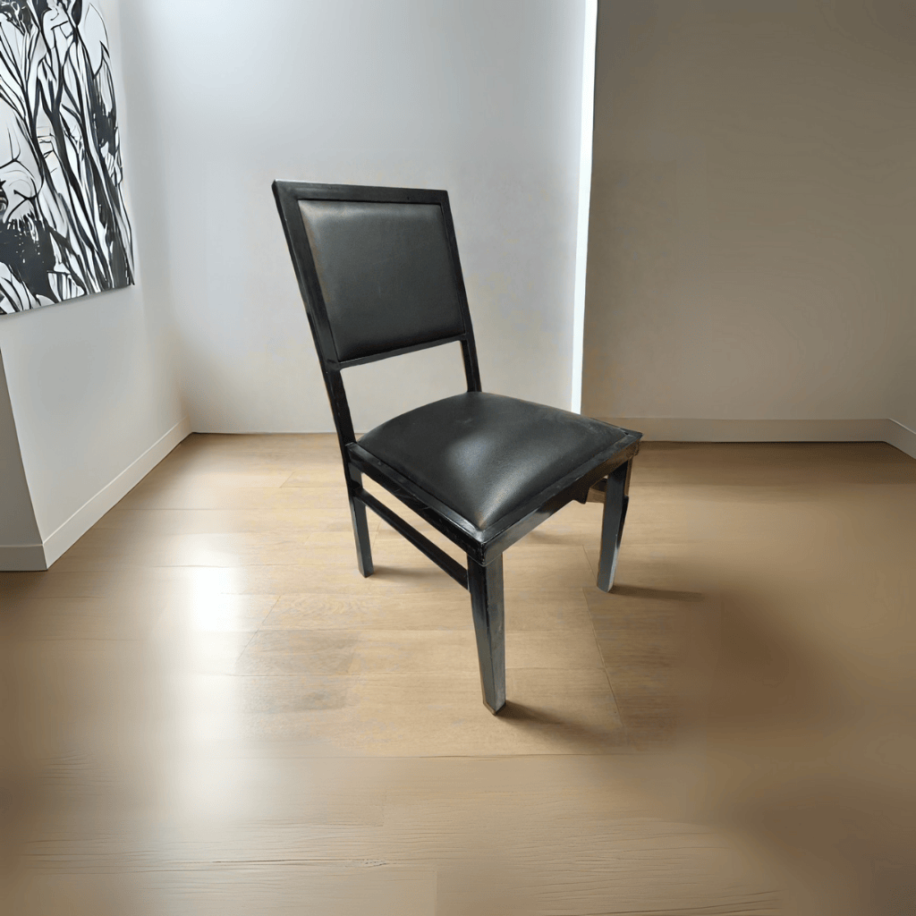 H7 Backrest Iron Chair Black