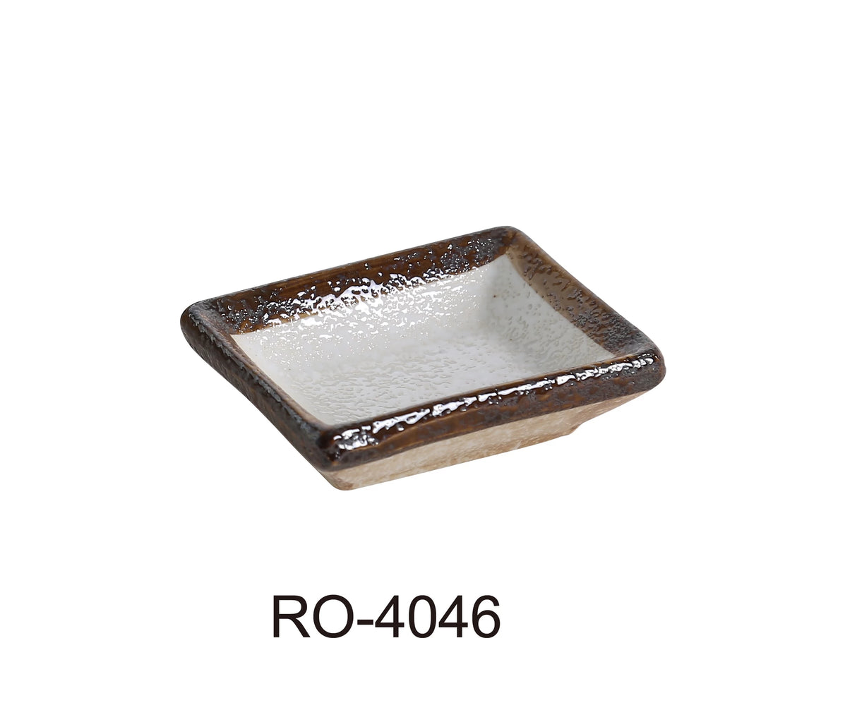 Yanco Rockeye 3" X 2 1/4" Rectangular Sauce Dish 2 Oz