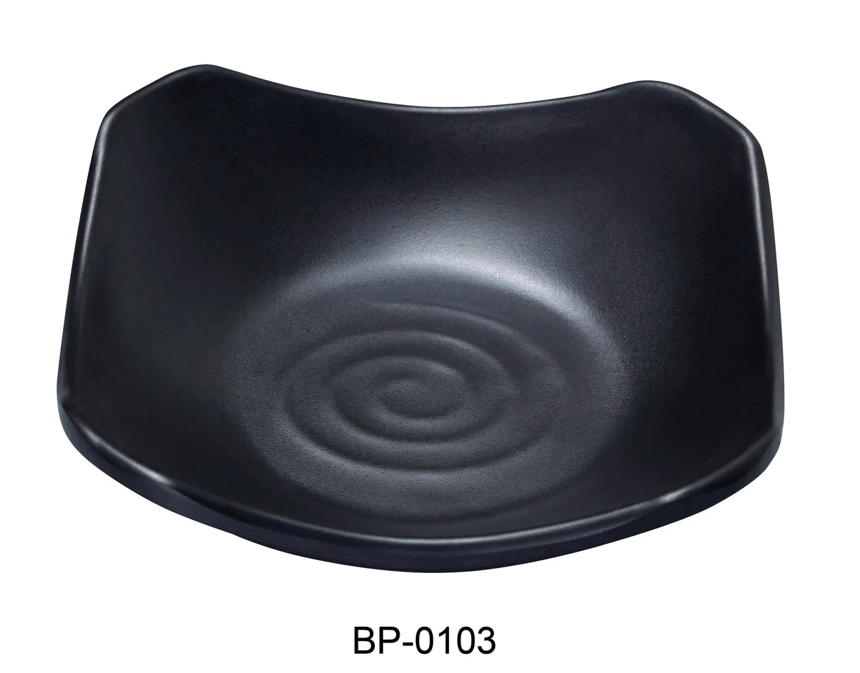 Yanco BLACK PEARL 3 1/2" SQUARE DISH 4 OZ