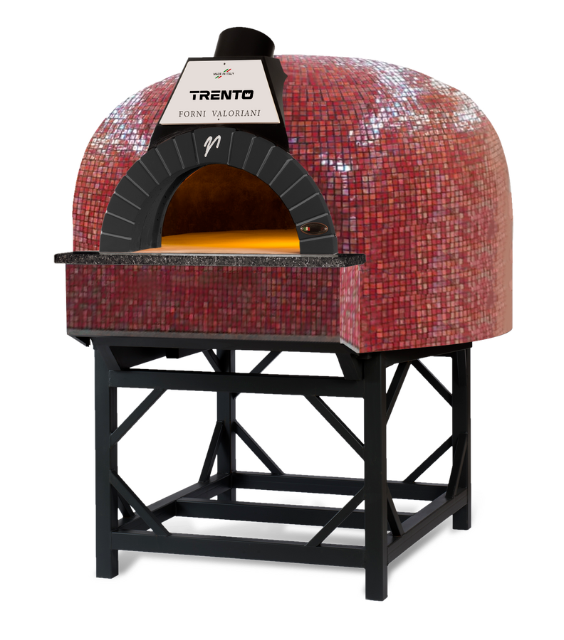 Trento Valoriani Igloo 120 Gas and Wood Fired Pizza Oven, Red Mosaic – 100,000 BTU
120 燃气/柴火双燃披萨烤箱(红马赛克款)