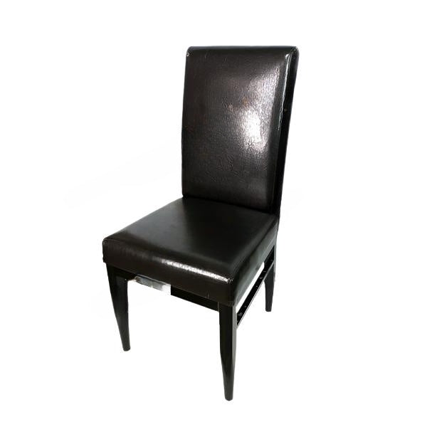 101 Brown Upholstered Iron Chair