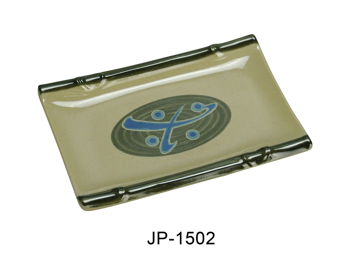 48 Pack Yanco JAPANESE 6 3/4" X 4 1/2" RECTANGULAR SUSHI PLATE