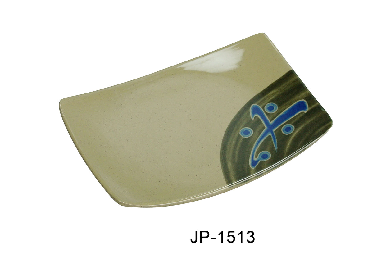 Yanco Japanese 6 3/4" X 4 1/2" Rectangular Sushi Plate 长方寿司碟