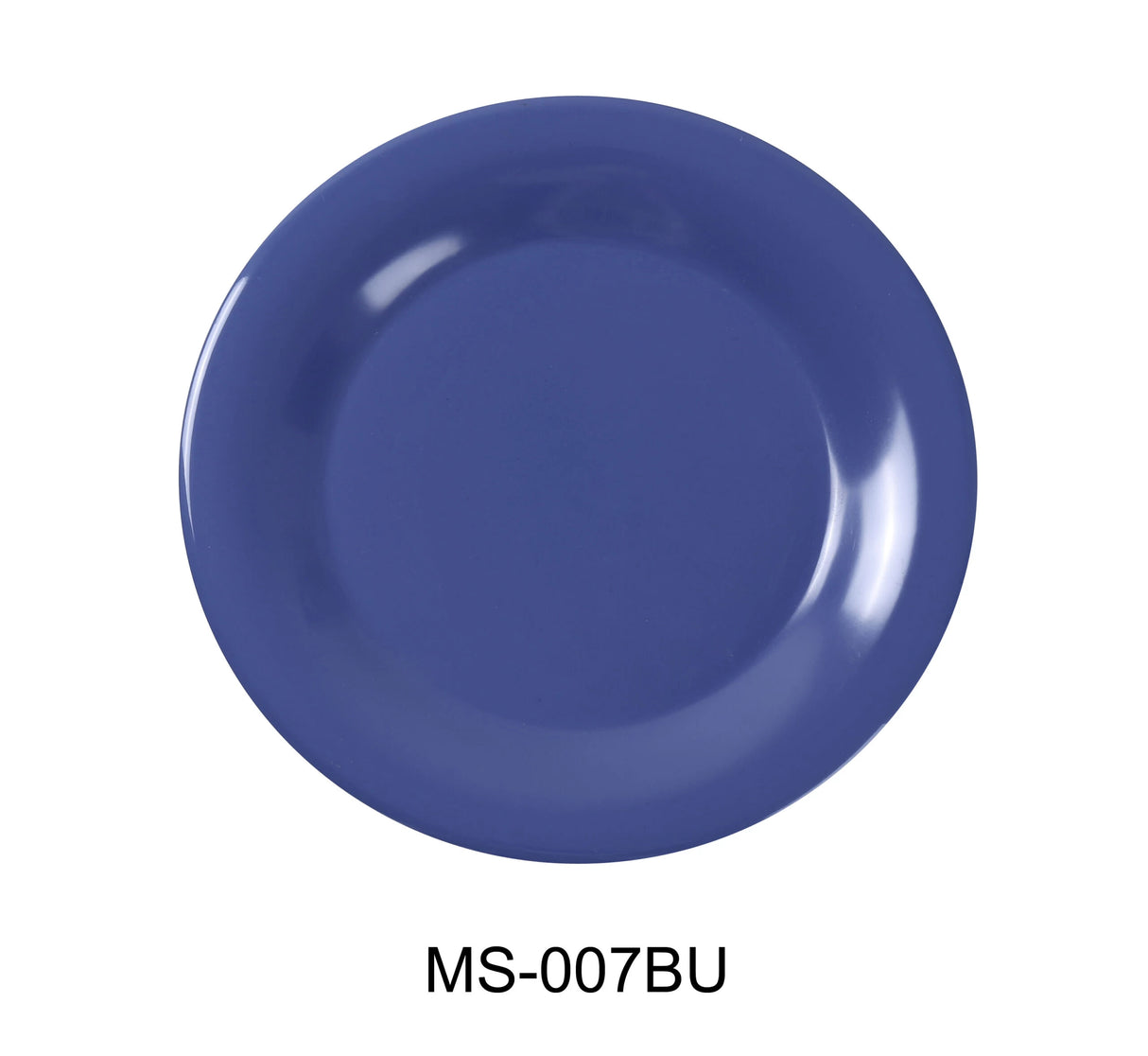 Yanco MILE STONE 7 1/2" WIDE RIM ROUND PLATE BLUE