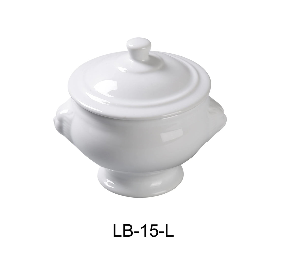Yanco LB-15-L LION BOUILLON WITH LID 15 OZ