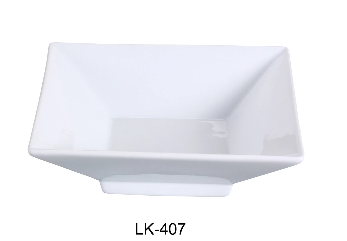 Yanco LK-407 7 1/4" SQUARE BOWL WITH FOOT 12 OZ