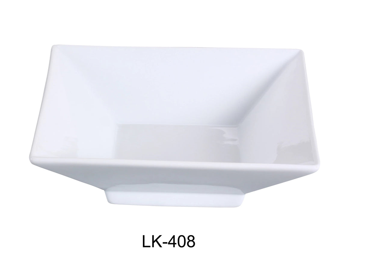 Yanco LK-408 8 1/2" SQUARE BOWL WITH FOOT 28 OZ