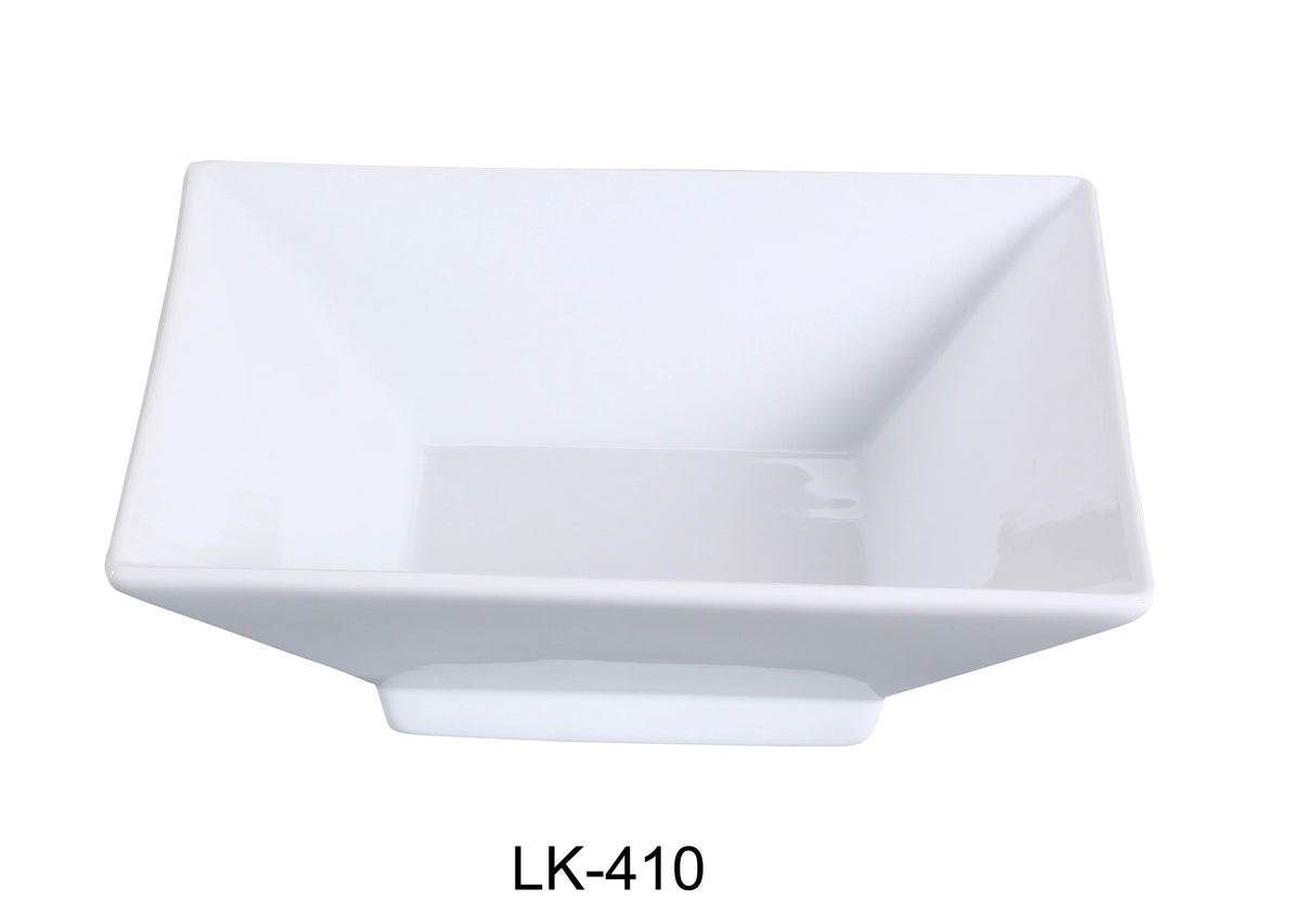 Yanco LK-410 10 3/4" SQUARE BOWL WITH FOOT 64 OZ