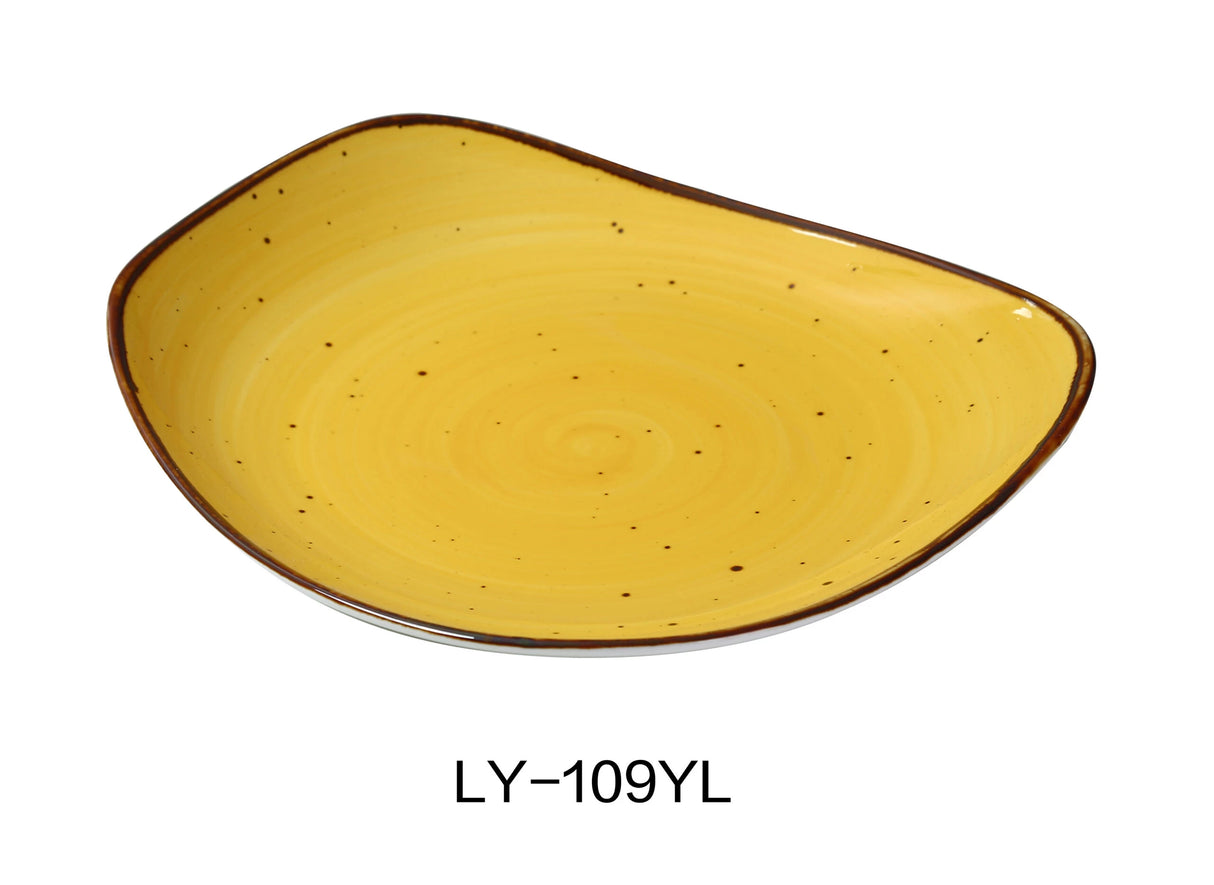 Yanco Lyon - Yellow 8 3/4" X 1 3/8" Plate 餐碟