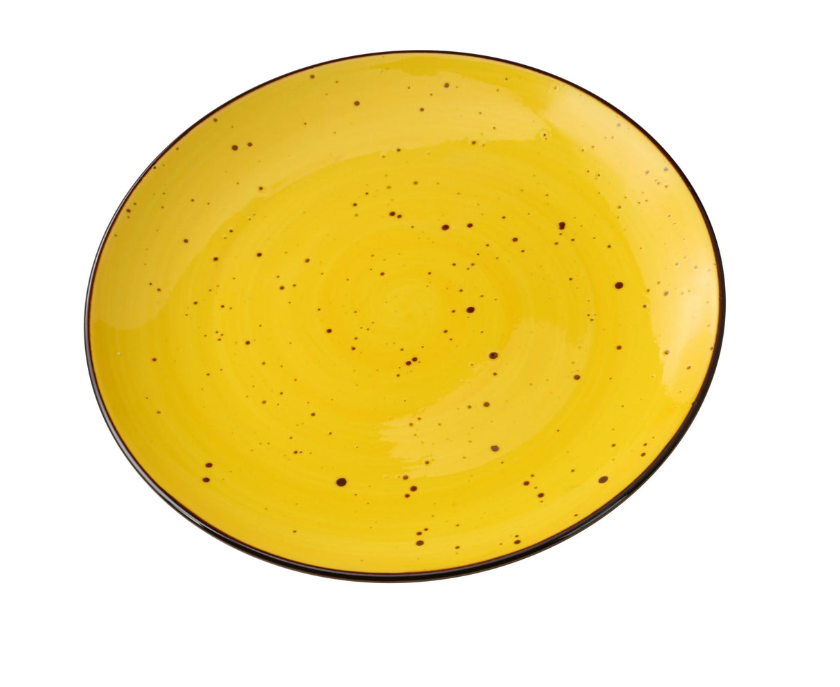 12 Pack Yanco Lyon - Yellow 10 1/4" X 1" Coupe Plate