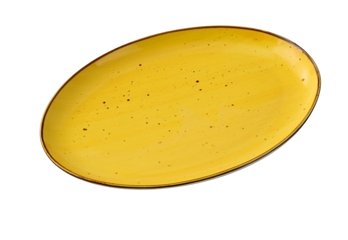 36 Pack Yanco Lyon - Yellow 8" X 5 1/2" X 3/4"Coupe Platter