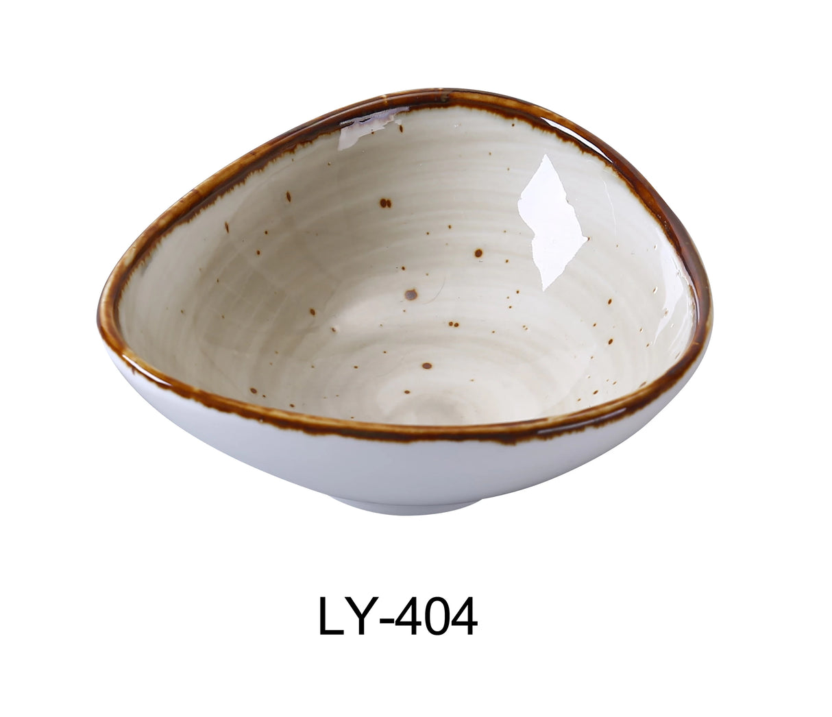Yanco LY-404 4 3/4" X 4 3/8" X 1 5/8" TRIANGLE SAUCE BOWL 5 OZ