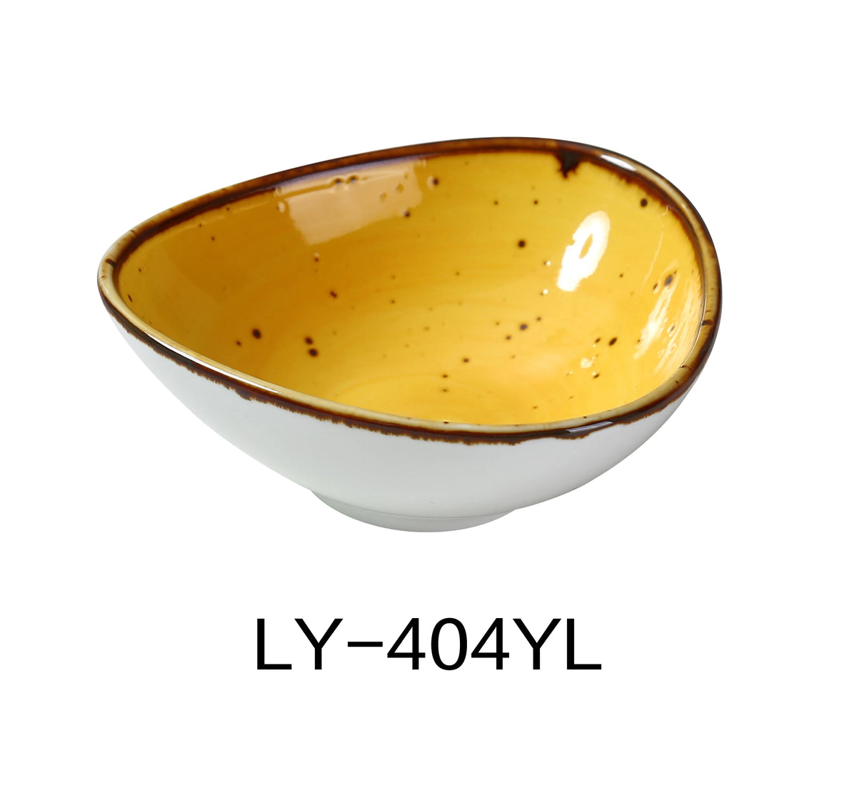 Yanco Lyon - Yellow 4 3/4" X 4 3/8" X 1 5/8" Triangle Sauce Bowl 5 Oz