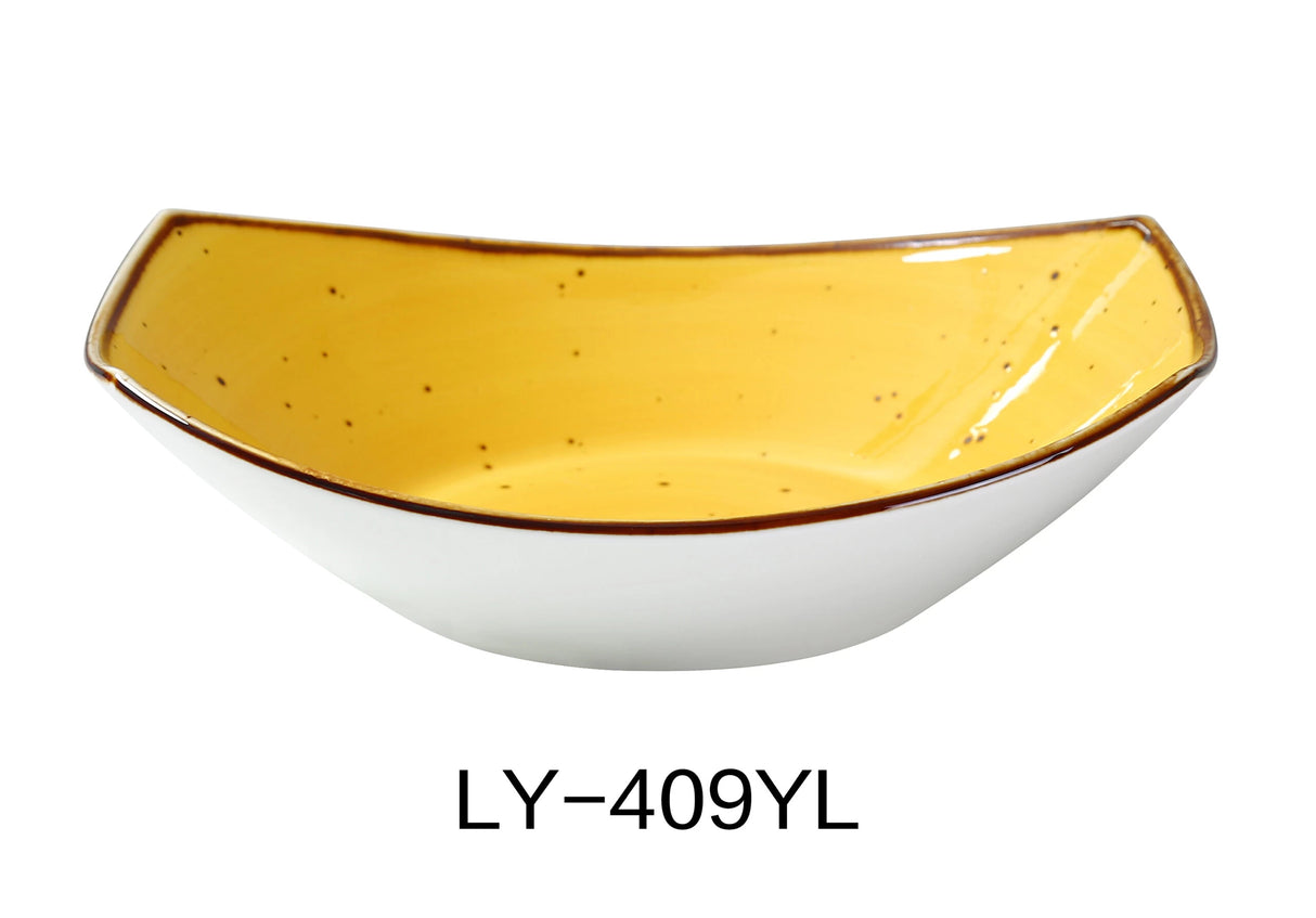 Yanco Lyon - Yellow 9" X 6 1/4" X 2 3/8" Oval Bowl 20 Oz