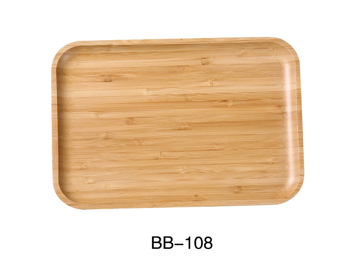 Yanco Wood & Bamboo 8 1/4" X 5 1/2" X 3/4" Rectangular Tray