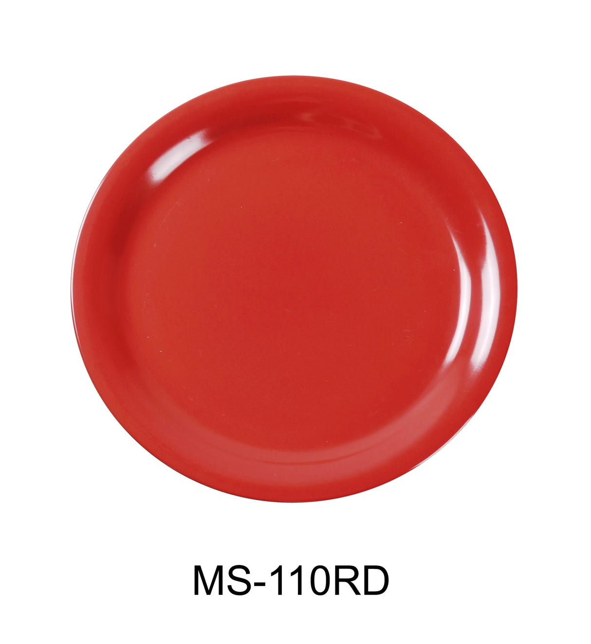 Yanco MILE STONE 10 1/2" Narrow Rim Round Plate Orange Red