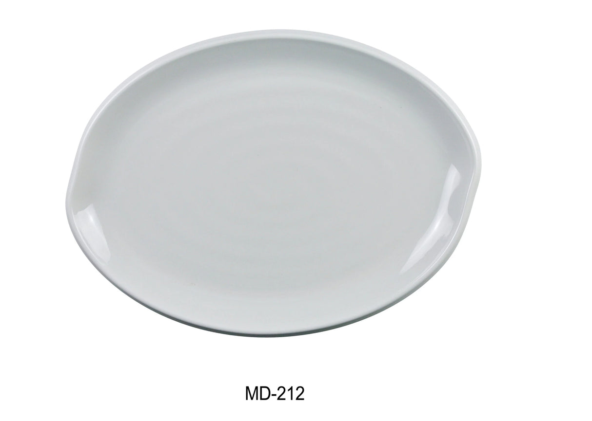 Yanco Milando 12 1/2" x 9 1/2" Oval Plate