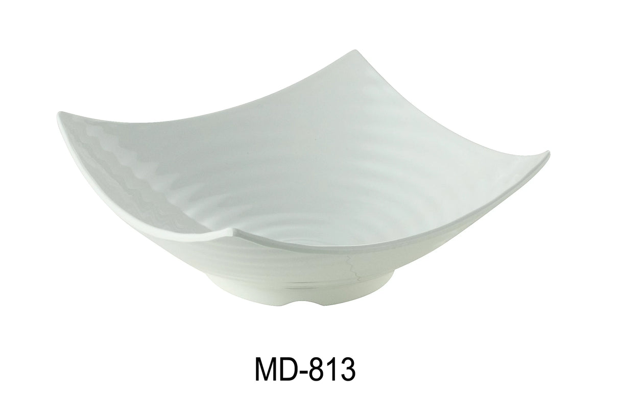 Yanco Milando 13" Square Bowl 110 OZ, 3 1/4"H