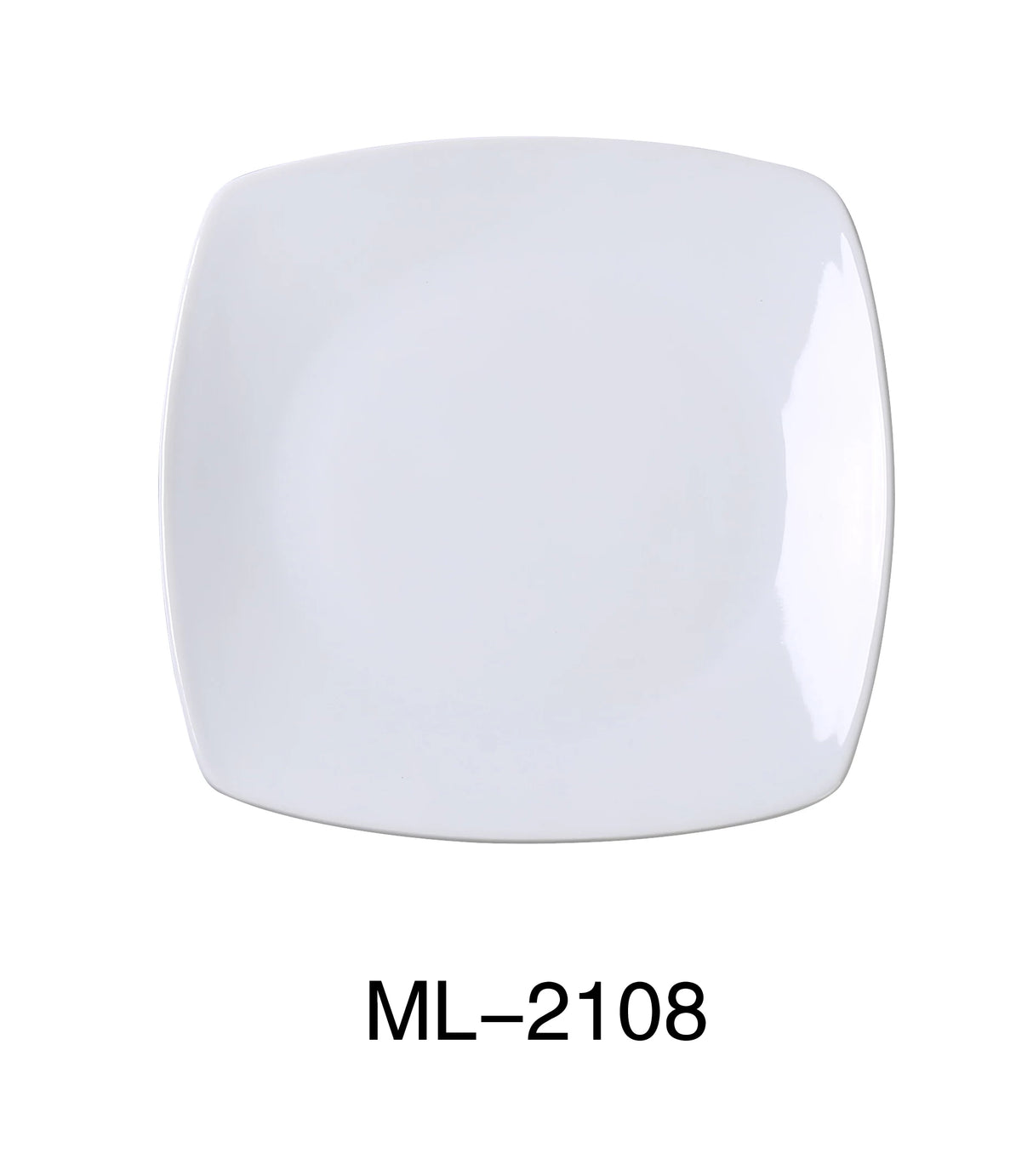 36 Pack Yanco Mainland 8" X 3/4" Square Plate With Rounded Corner