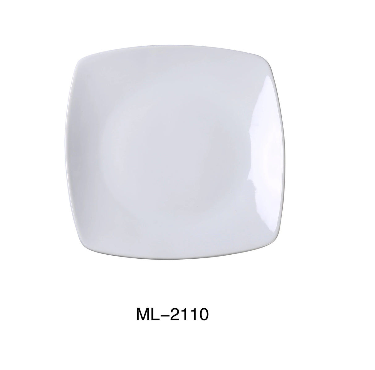 12 Pack Yanco Mainland 10 1/2" X 1 1/4" Square Plate With Rounded Corner