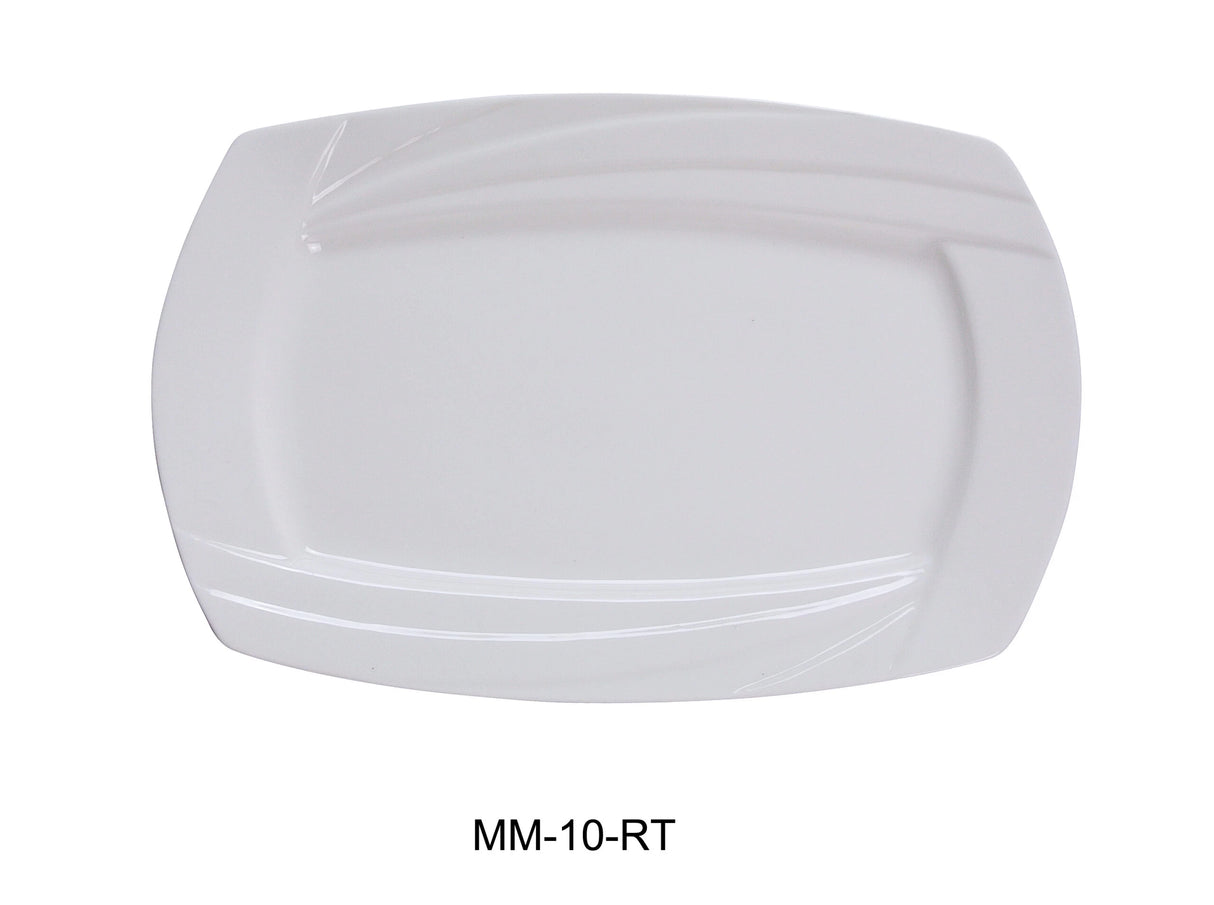24 Pack Yanco Miami 10" X 7" Rectangular Plate
