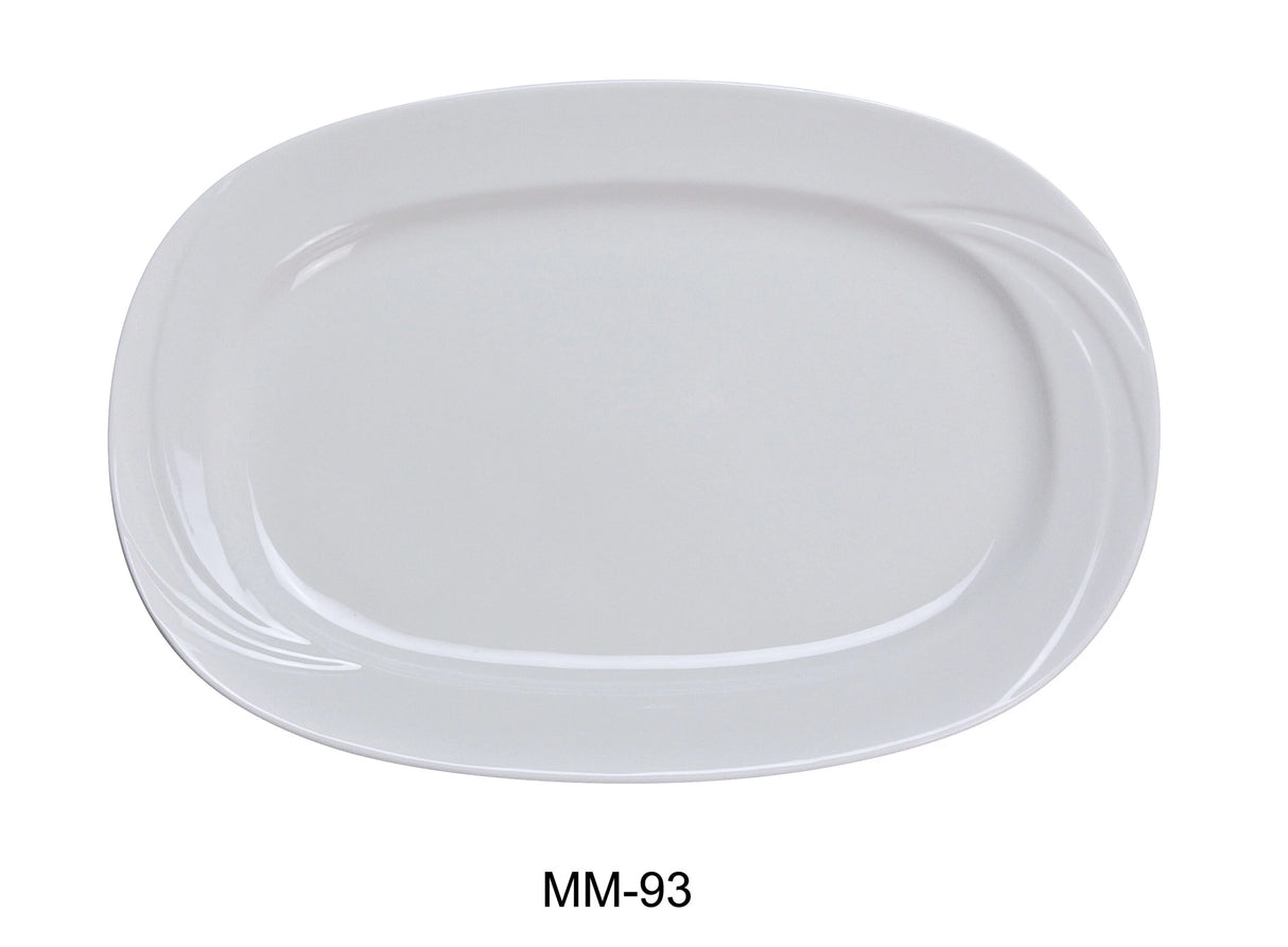 12 Pack Yanco Miami 11 3/4" X 8 1/2" Rectangular Platter