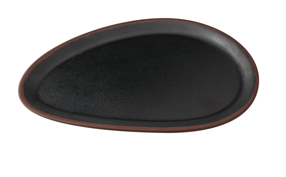 Yanco Nature Art - Black 10" X 6" X 3/4" Oval Plate