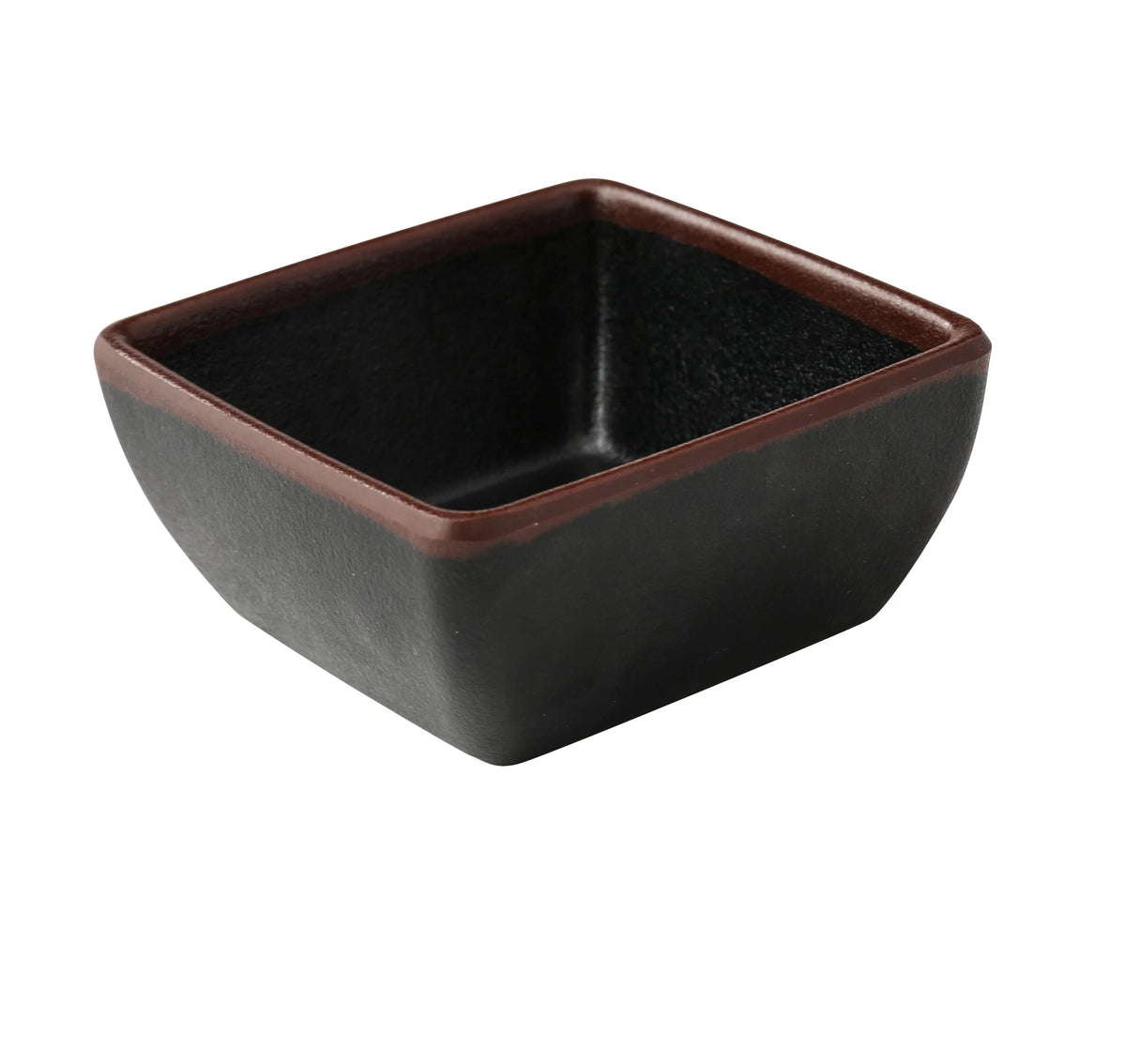 Yanco Nature Art - Black 3 1/2" X 1 1/2" Square Sauce Dish 5 Oz