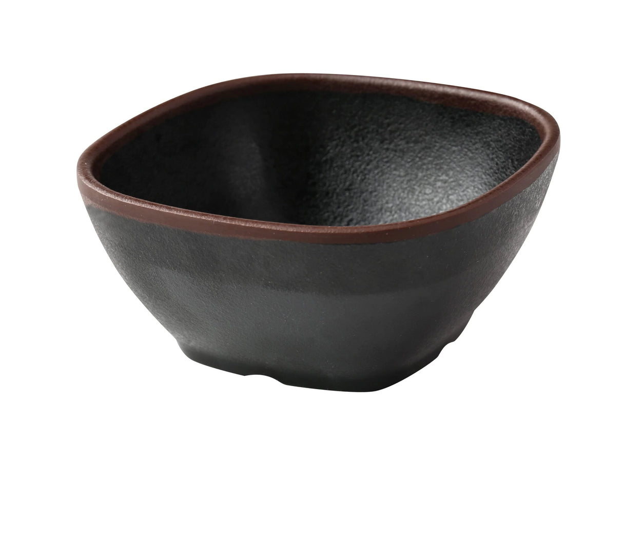 Yanco Nature Art - Black 4 1/2" X 2" Square Miso Soup Bowl 10 Oz