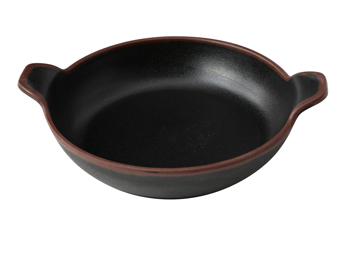 Yanco Nature Art - Black 9" X 7" X 1 3/4" Bowl With Handle 24 Oz