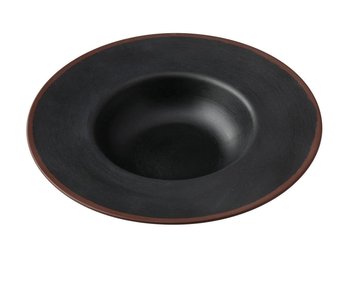Yanco Nature Art - Black 9 1/4" X 5" X 1 7/8" Dessert Plate 10 Oz