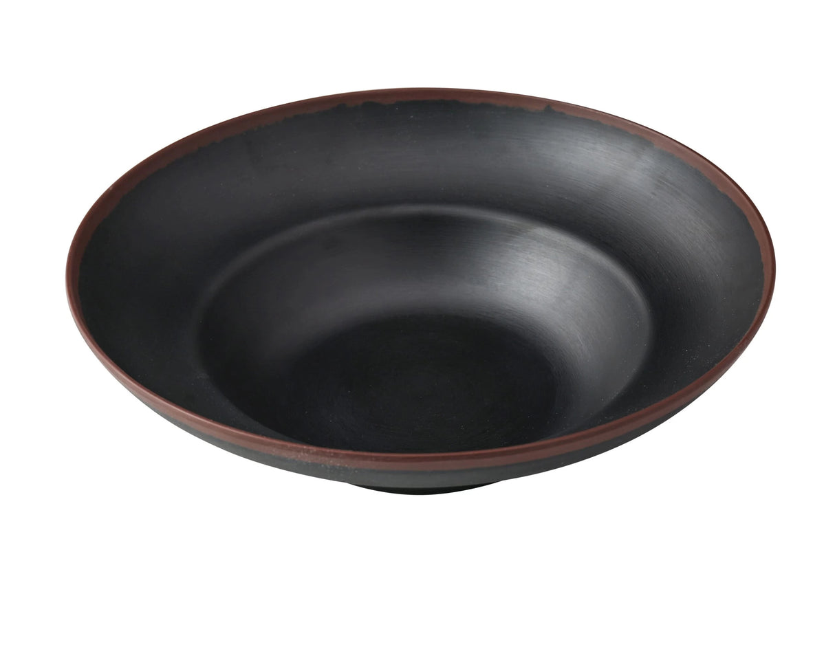 Yanco Nature Art - Black 11 1/8" X 7" X 3 1/4" Deep Mediterranean Bowl 20 Oz