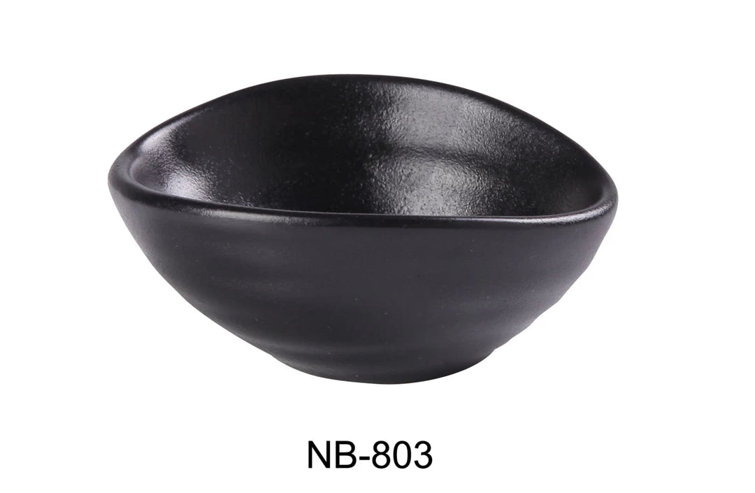 Yanco Noble Black 4" X 3" Olive Bowl 2 Oz
