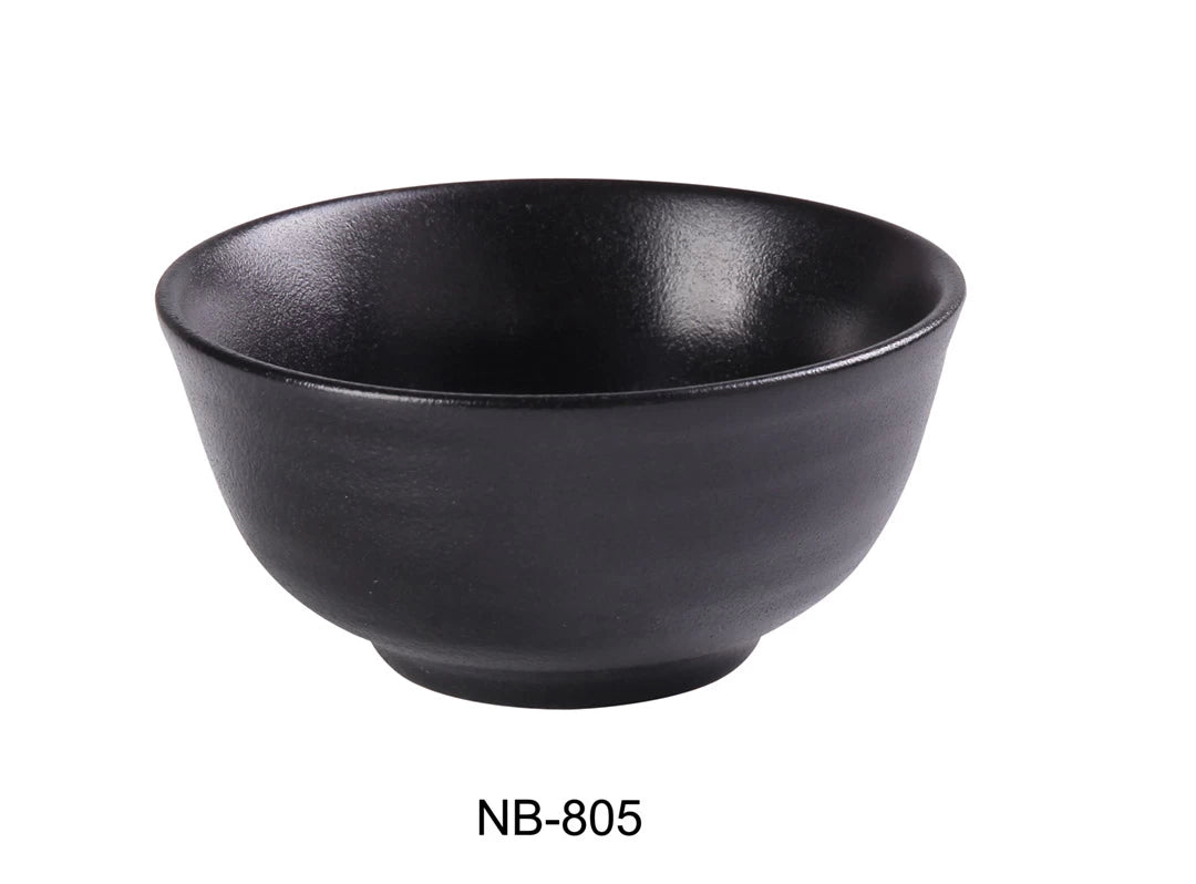 Yanco Noble Black 4 5/8" X 2 1/4" Rice Bowl 10 Oz