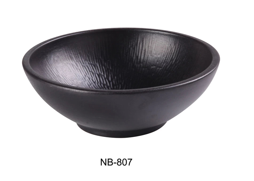 Yanco Noble Black 7 1/8" X 2 5/8" Salad Bowl 24 Oz