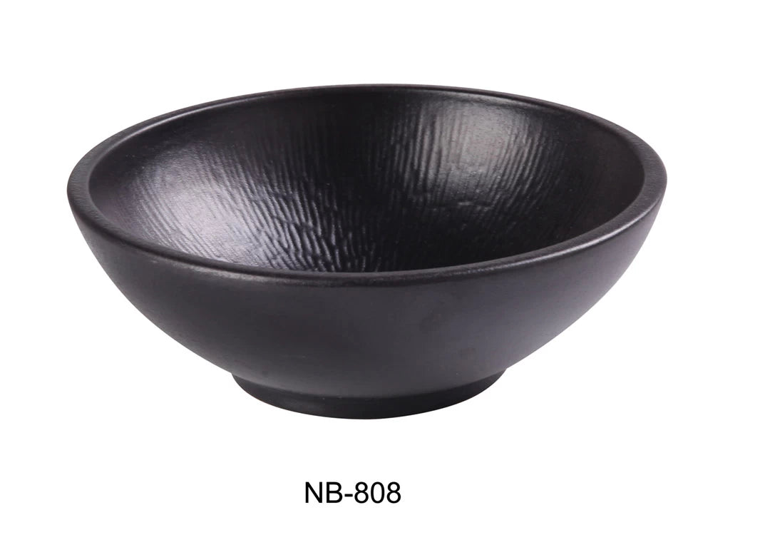 Yanco Noble Black 8 1/4" X 2 3/4" Noodle Bowl 32 Oz