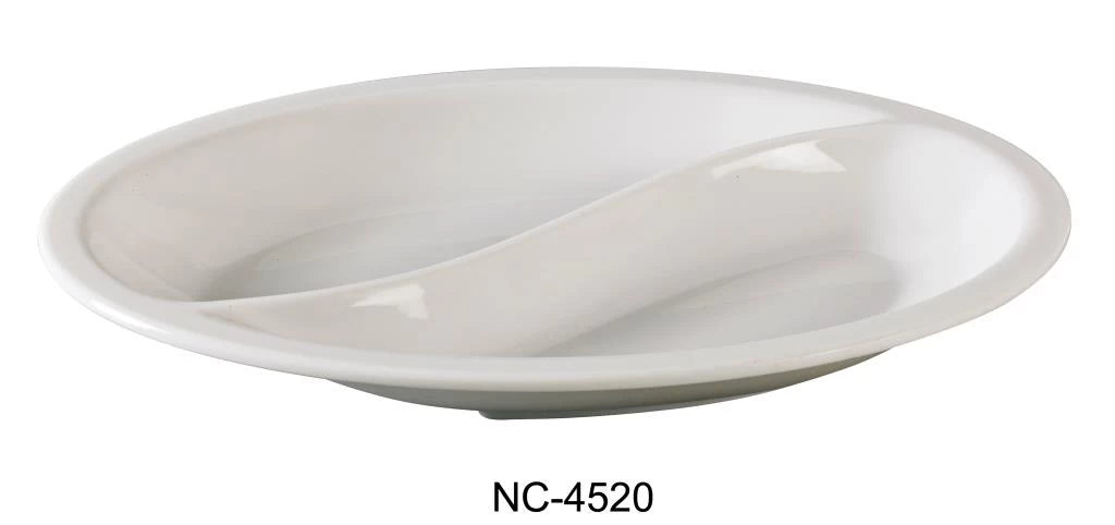 24 Pack Yanco COMPARTMENT COLLECTION 10" X 6 3/4" OVAL COMPARTMENT