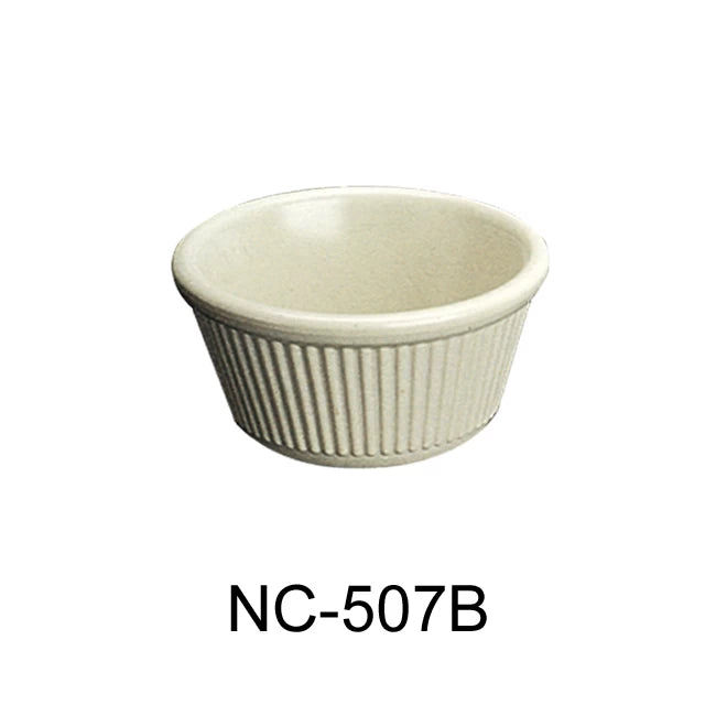 Yanco Accessories 2 1/2", 1.5 OZ FLUTED RAMEKIN BONE