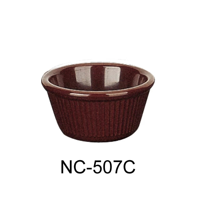 Yanco Accessories 2 1/2", 1.5 OZ FLUTED RAMEKIN CHOCOLATE